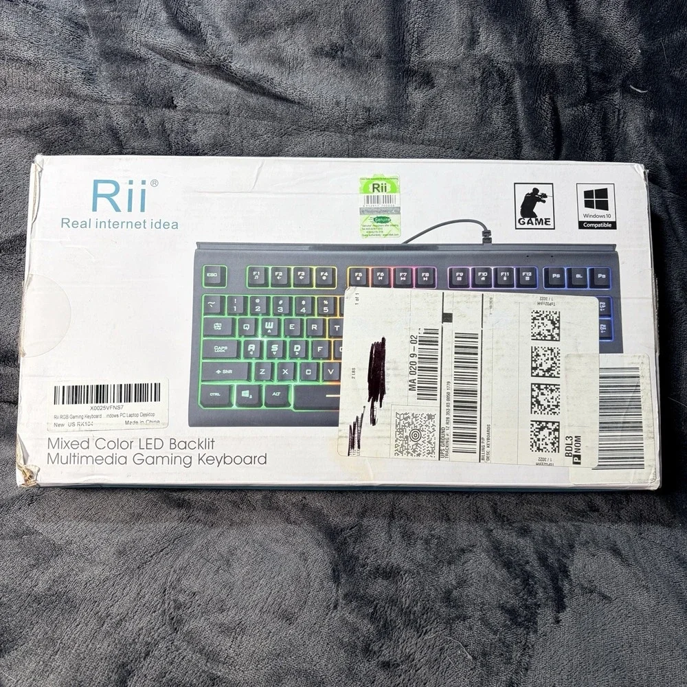 Rii Mixed Color Led Backlit Multimedia Gaming Keyboard (RK104)